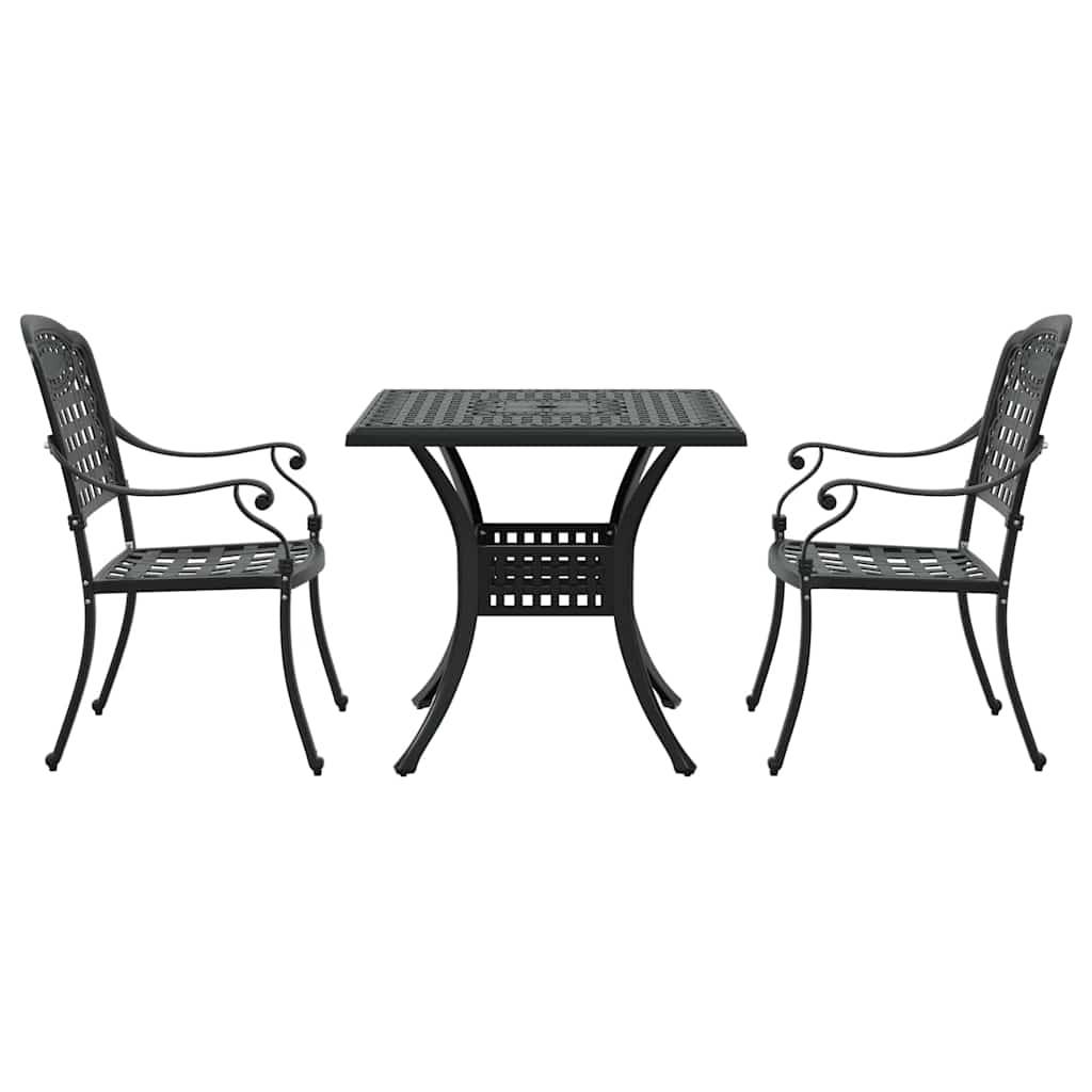 Ensemble de tables de jardin aluminium noir 80 x 80 x 75 cm - PANGIVO - Image 6