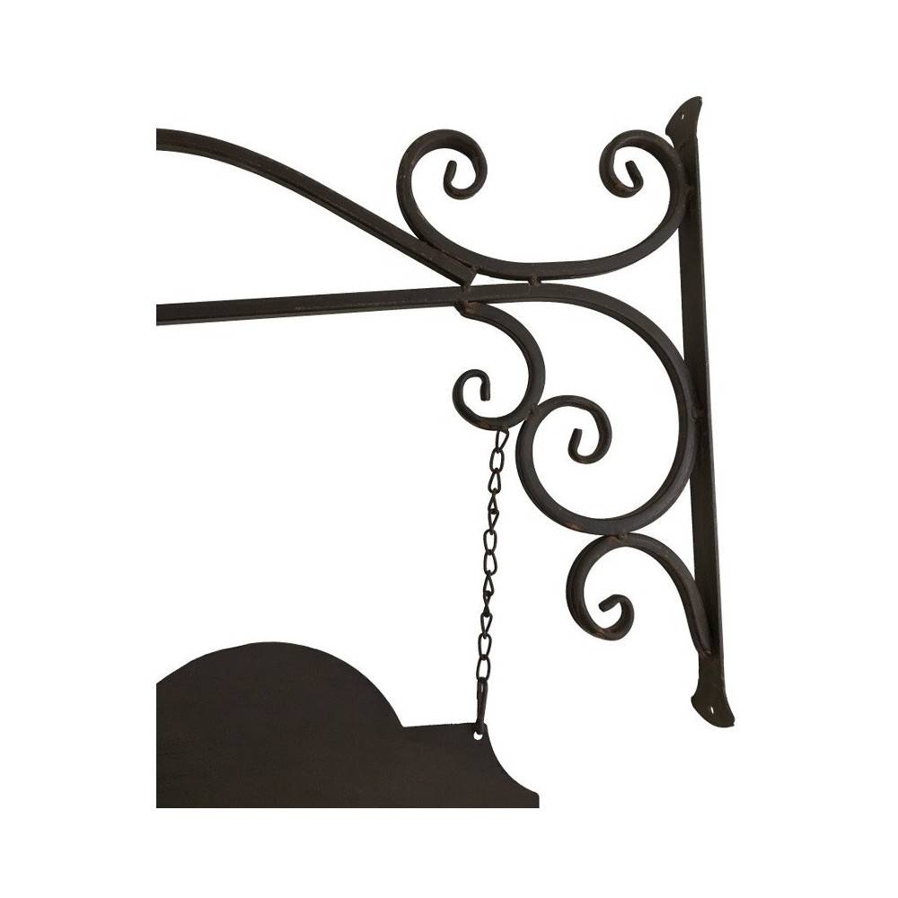 Enseigne plaque de porte écritoire mural jardin métal marron 65x47cm Chemin de campagne - Image 3