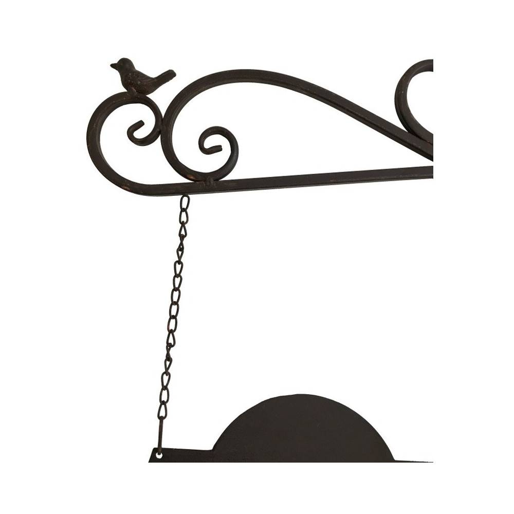 Enseigne plaque de porte écritoire mural jardin métal marron 65x47cm Chemin de campagne - Image 4