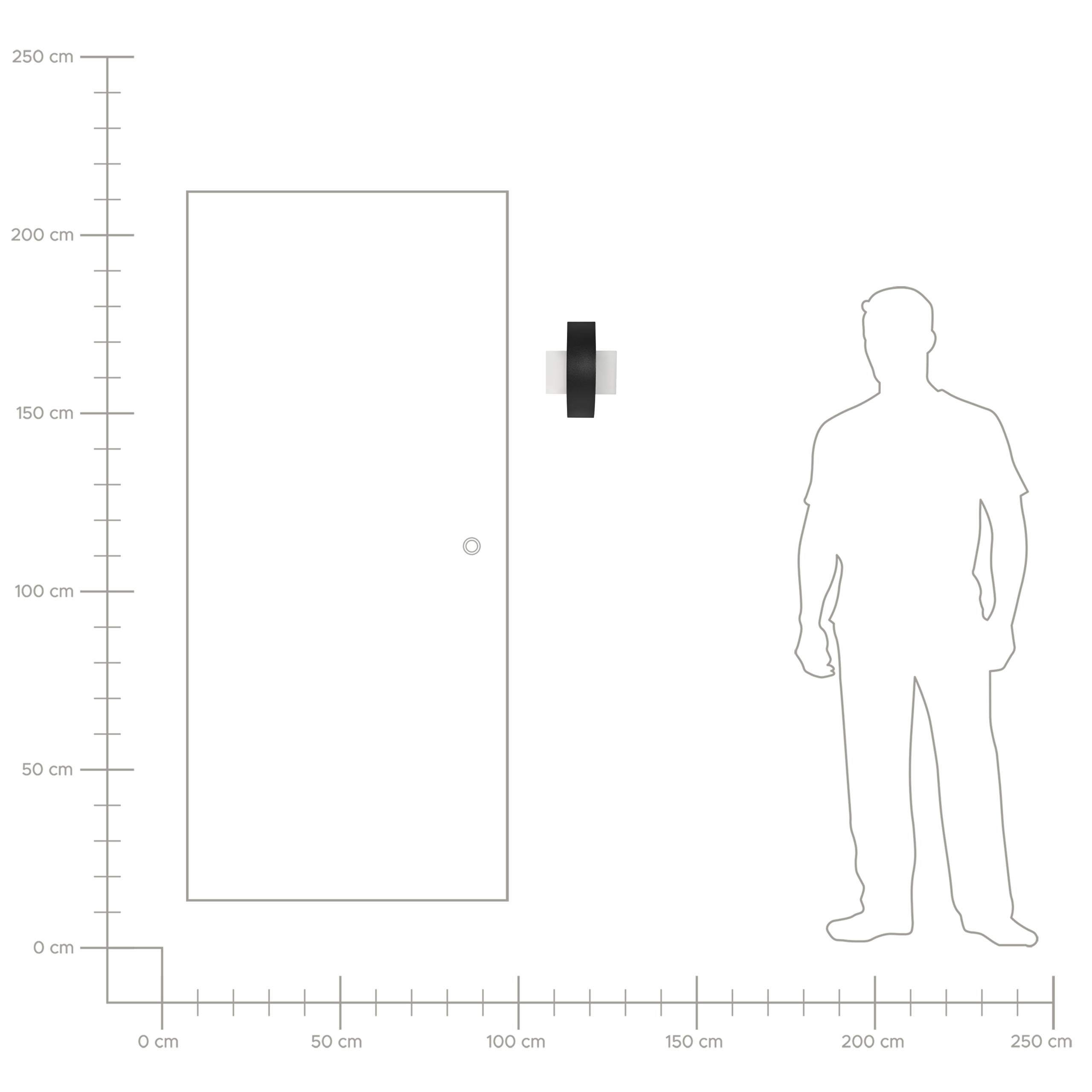 Beliani - Lampe murale pour l'extérieur Aluminium Noir LOSSIE - 16x6x23- Beliani - Image 9