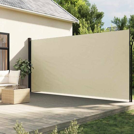 Store Banne - Auvent latéral rétractable crème 200x500 cm - MEUBLE PRO - Image 2