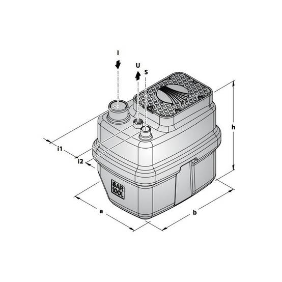 Station de relevage 100L Pedrollo SAR100ZXm1A40 - Pompe a eau 0,60 kW jusqu'à 24 m3/h monophasé 220V - Image 7