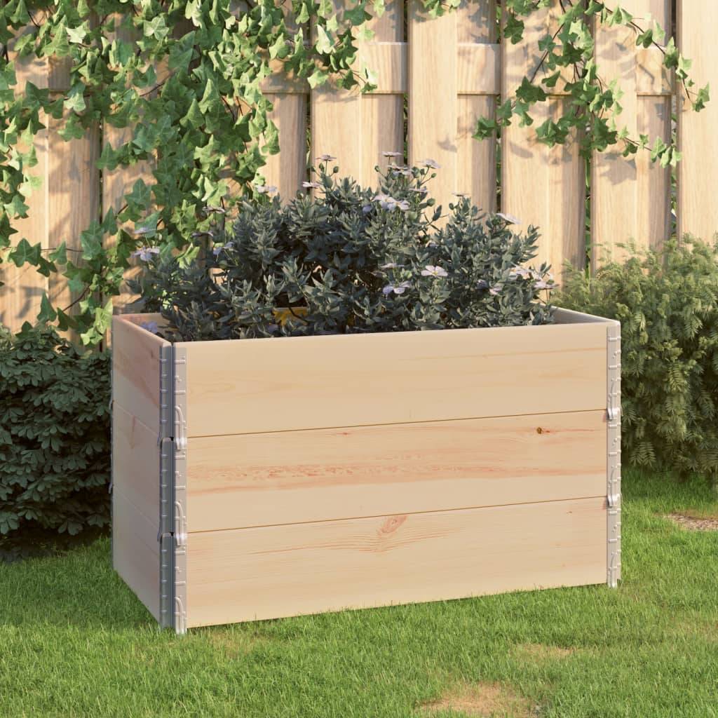 ComfortXL - Jardinières surélevées bois pin jardin modulable lot 3 brun 100cm - ComfortXL Outdoor Living - Image 1