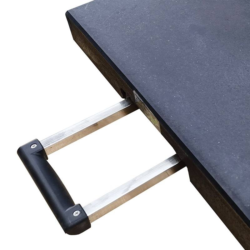 Pied de parasol en granite anthracite 39 kg avec roulettes Granita - Gecko Jardin - Image 4