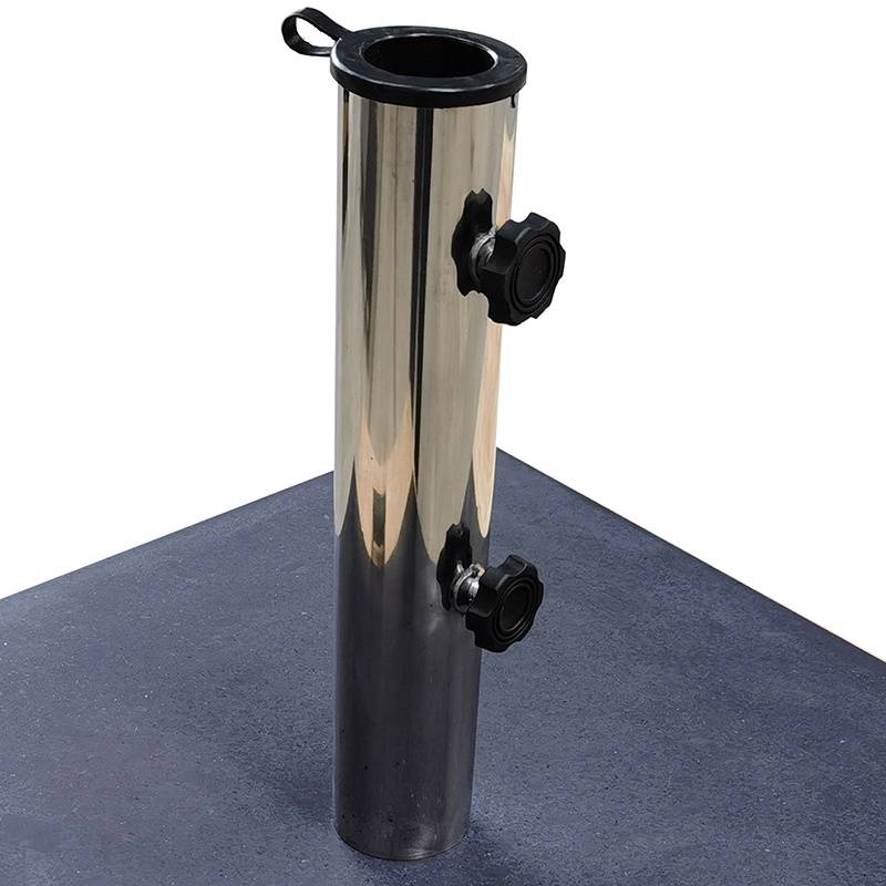 Pied de parasol en granite anthracite 39 kg avec roulettes Granita - Gecko Jardin - Image 3