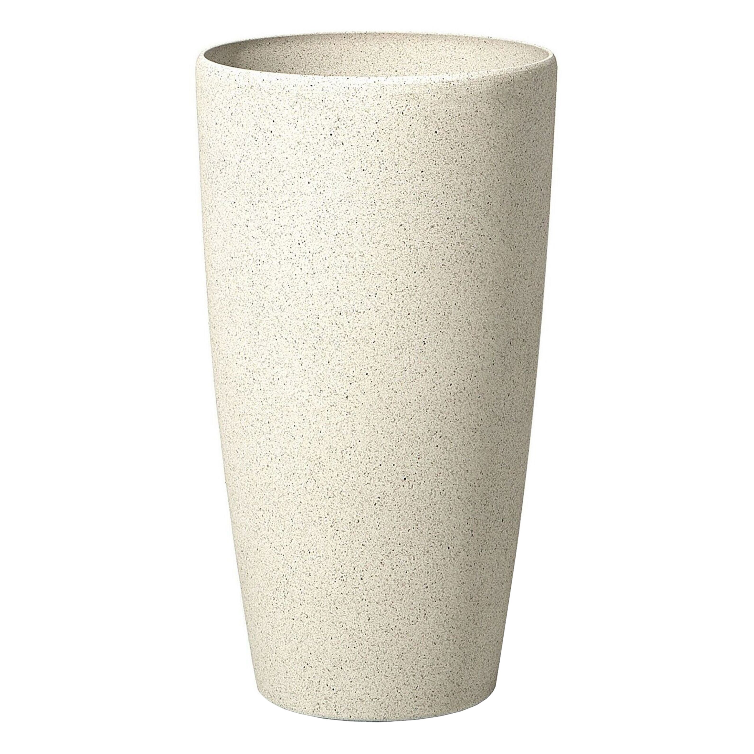 Cache-pot d'extérieur Fibre d'argile Beige clair ABDERA - Beliani - Image 1
