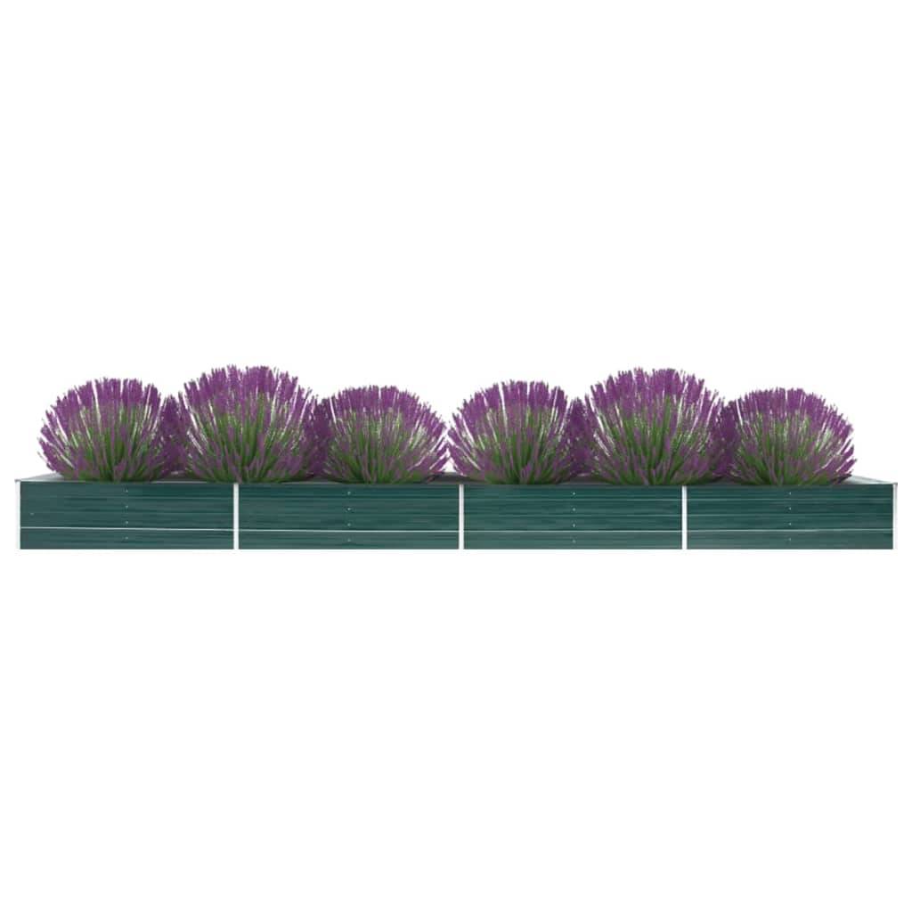 Vidaxl - Lit surélevé de jardin Acier galvanisé 600x80x45 cm Vert vidaXL 47073 - Image 1