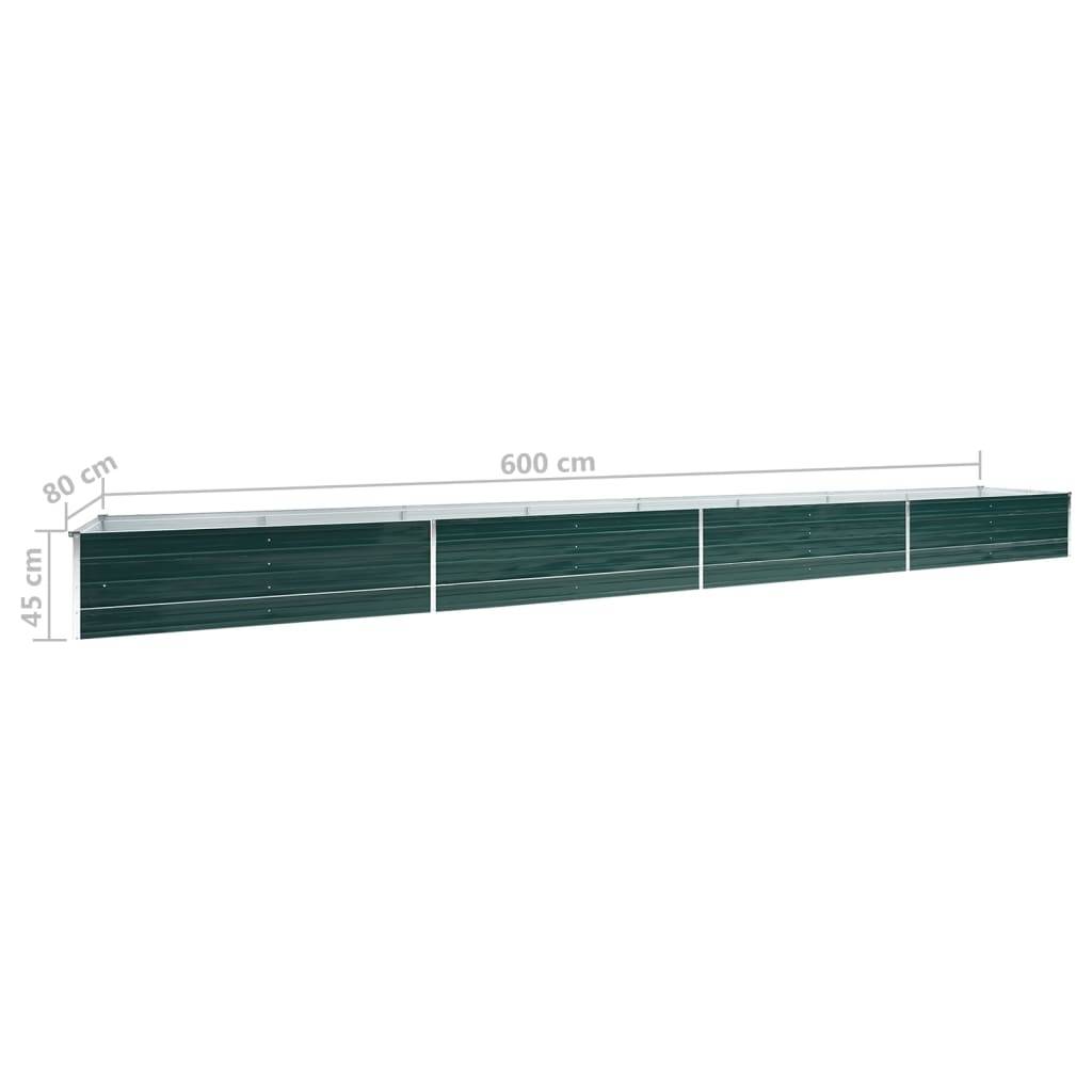 Vidaxl - Lit surélevé de jardin Acier galvanisé 600x80x45 cm Vert vidaXL 47073 - Image 3
