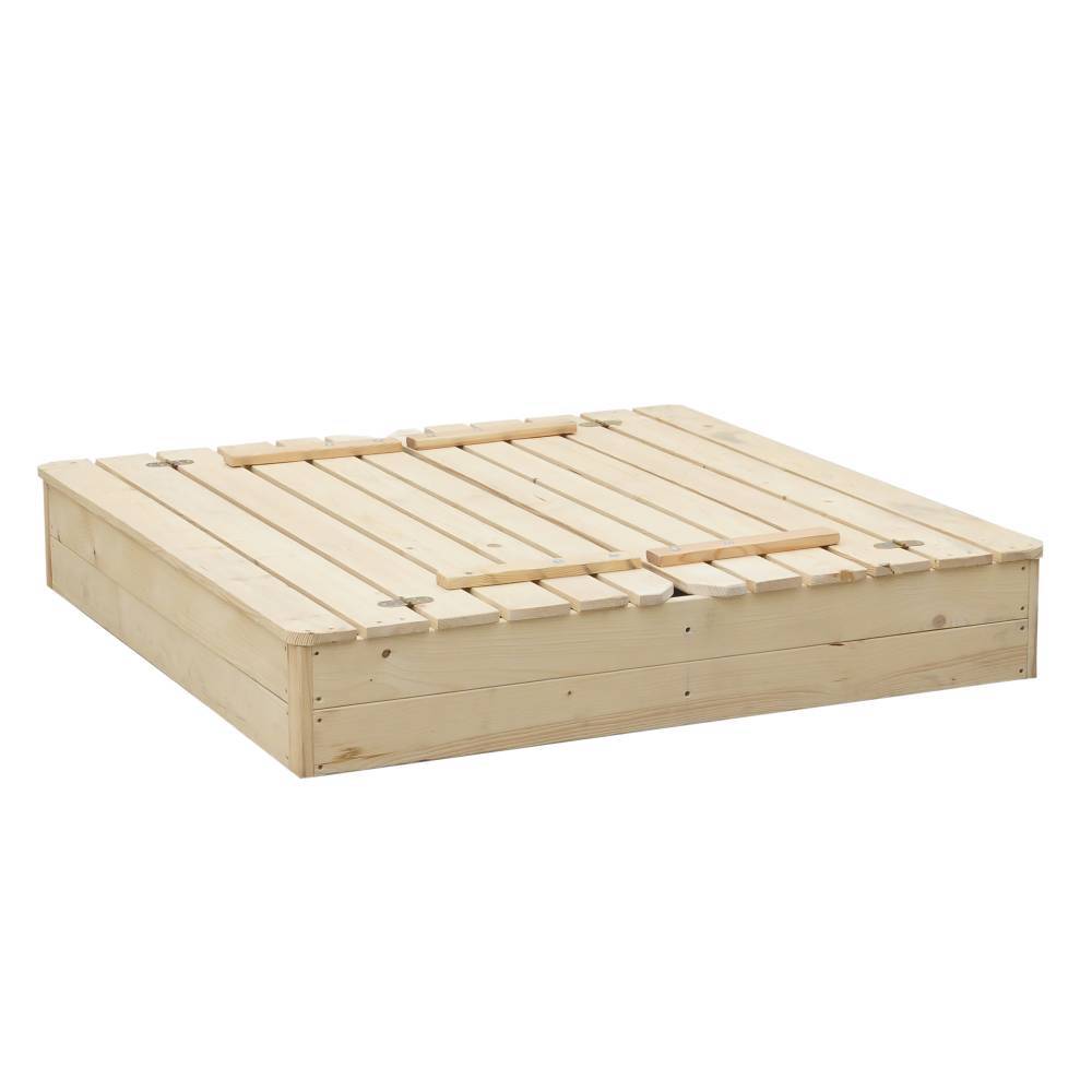 Bac à Sable Enfant en Bois de Cèdre avec Couvercle Banc et Rangement Vert