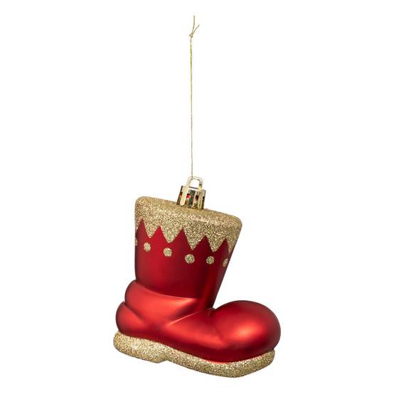 Déco de Sapin Lot de 4 Bottes de Lutin Rouge et Vert - Image 2