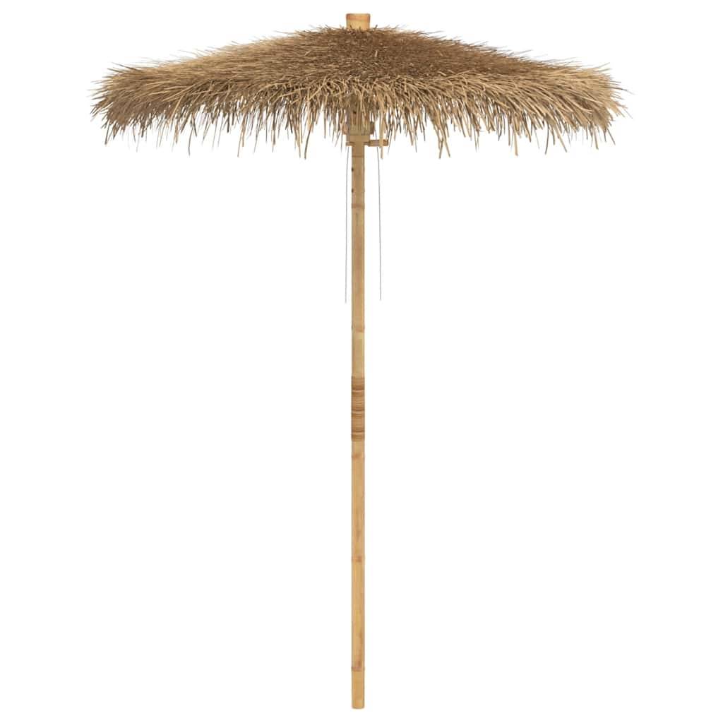 Parasol bambou et feuille de bananier naturel 180 x 180 x 230 cm - PANGIVO - Image 2