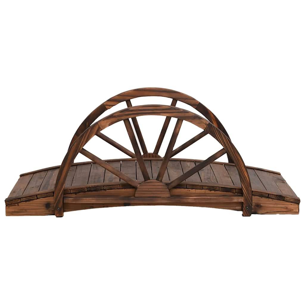 Vidaxl - Pont de jardin avec demi-roue 99x50x38 cm bois de sapin massif vidaXL 363338 - Image 6