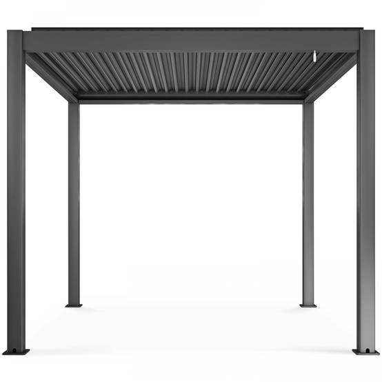 Oviala - Pergola bioclimatique autoportée gris 3 x 3 x 2.57 m Athenes - Oviala - Image 1