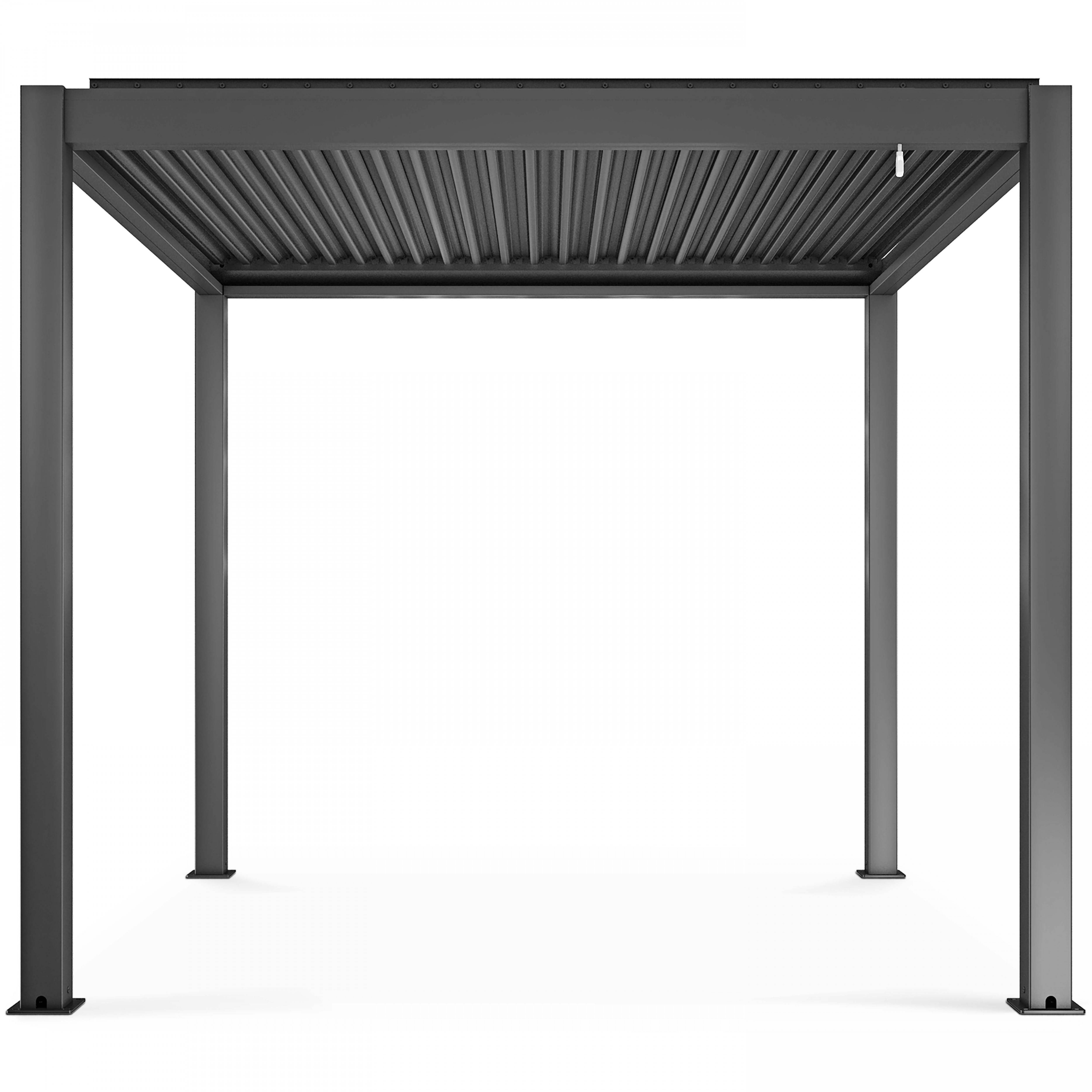 Oviala - Pergola bioclimatique autoportée gris 3 x 3 x 2.57 m Athenes - Oviala - Image 1