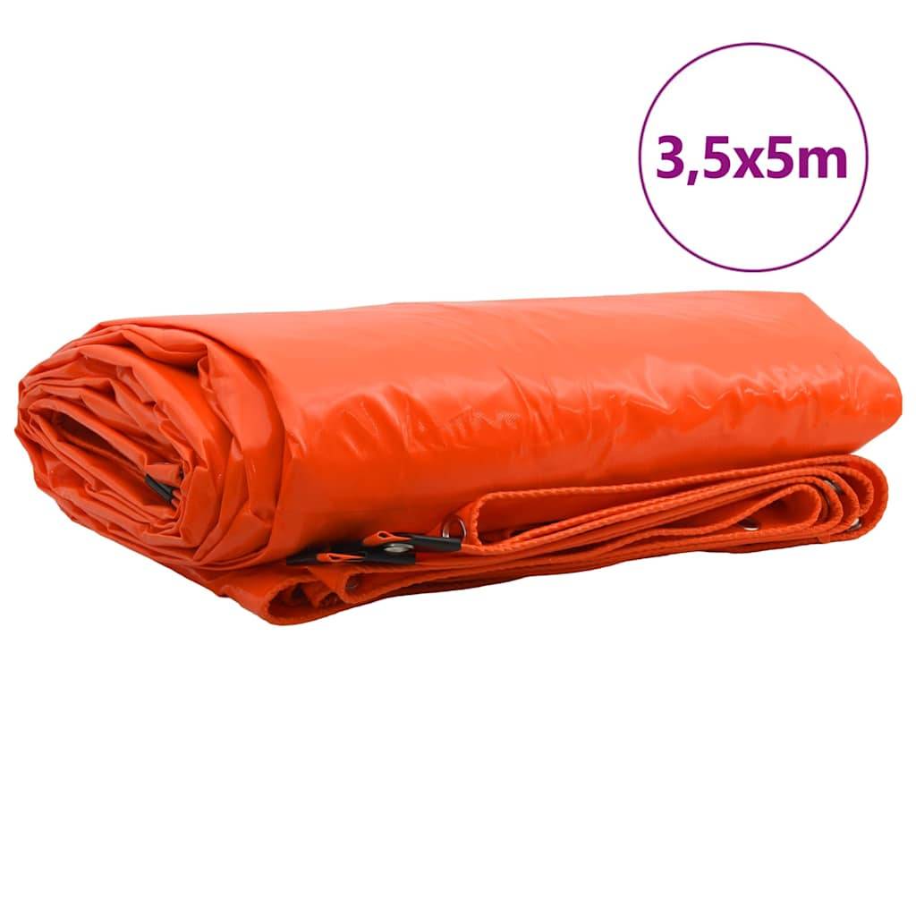 Maison Chic - Bâche de protection | Bâche 650g / m² Orange 3,5 x 5 m Toile avec revêtement en PVC Maison Chic - Image 1