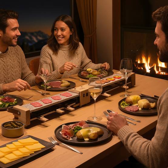 Raclette, pierre à cuire 8 personnes design bois - WOD362 - Image 7