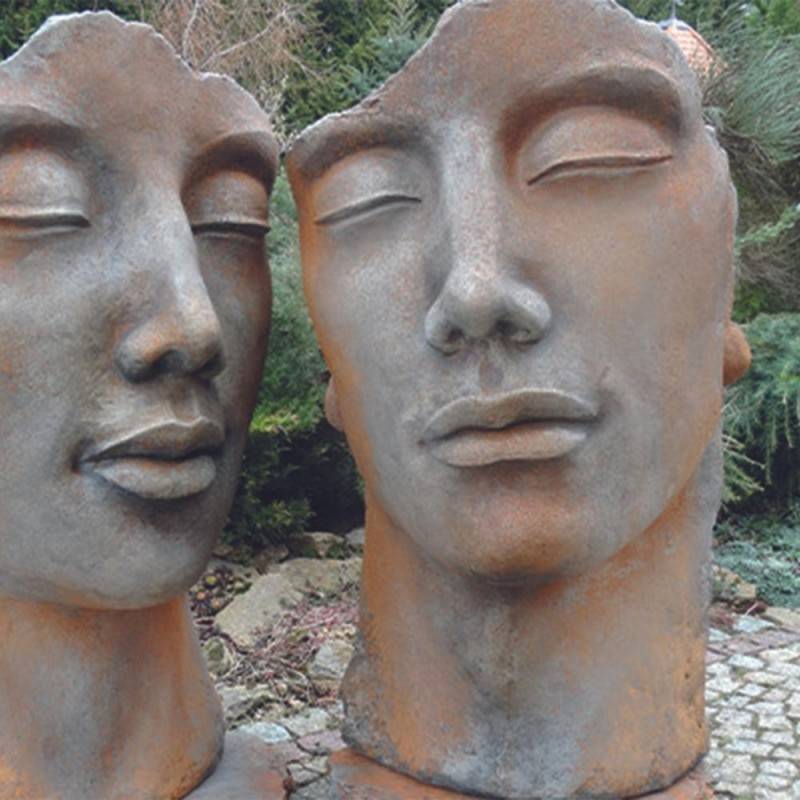 Statue visage homme extérieur grand format - Bronze 115 cm - Jardinex - Image 6