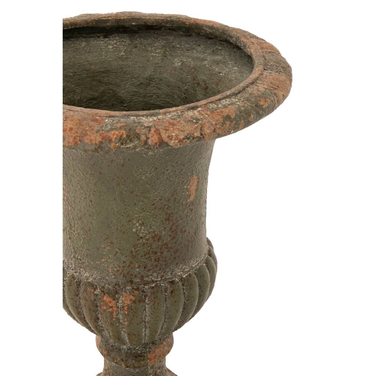 J-Line - Cache-Pot sur Pied Extérieur "Antik" 71cm Vert Foncé - Image 2