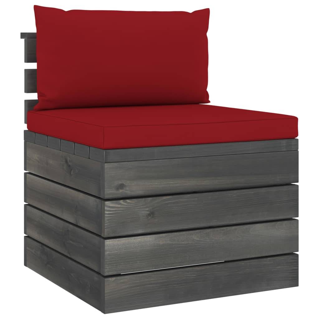 Helloshop26 - Salon de jardin palette meuble d'extérieur ensemble de mobilier 2 pièces avec coussins bois de pin massif - Image 2