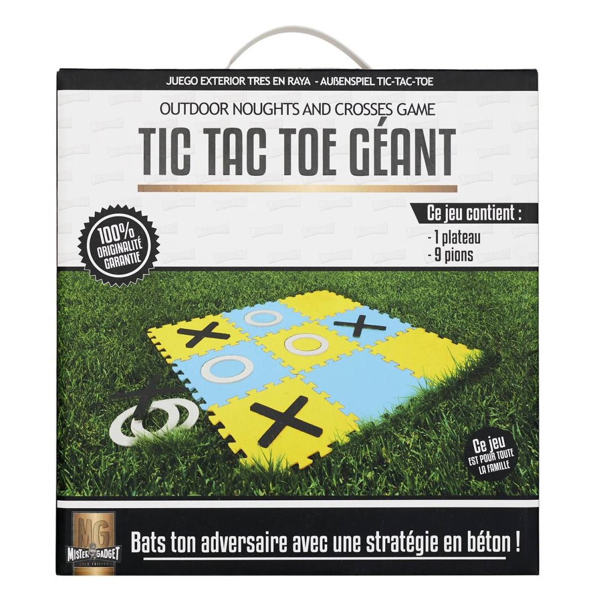 Mister Gadget - Jeu d'Extérieur "Tic Tac Toe" 32cm Bleu & Jaune - Image 1