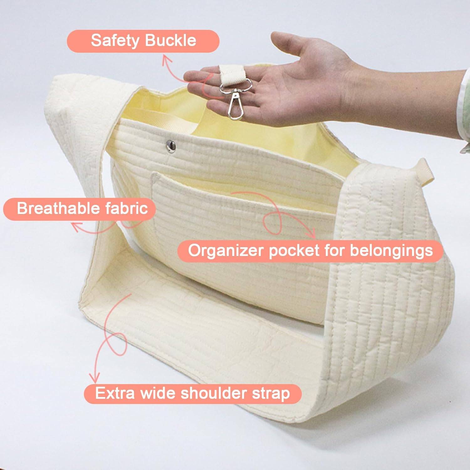 Sac de transport pour chat et chien - Capacité de charge jusqu'à 4 kg - Sangle de sécurité intégrée - Respirant et léger - Petit - Living123 - Image 2