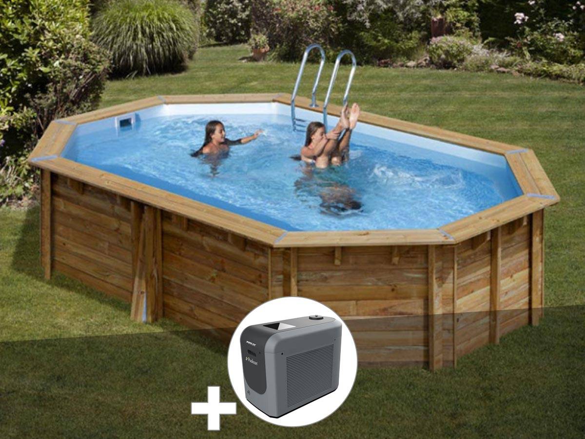 Gré - Kit piscine bois Gré Canelle 2 5,35 x 3,35 x 1,17 m + Poolican