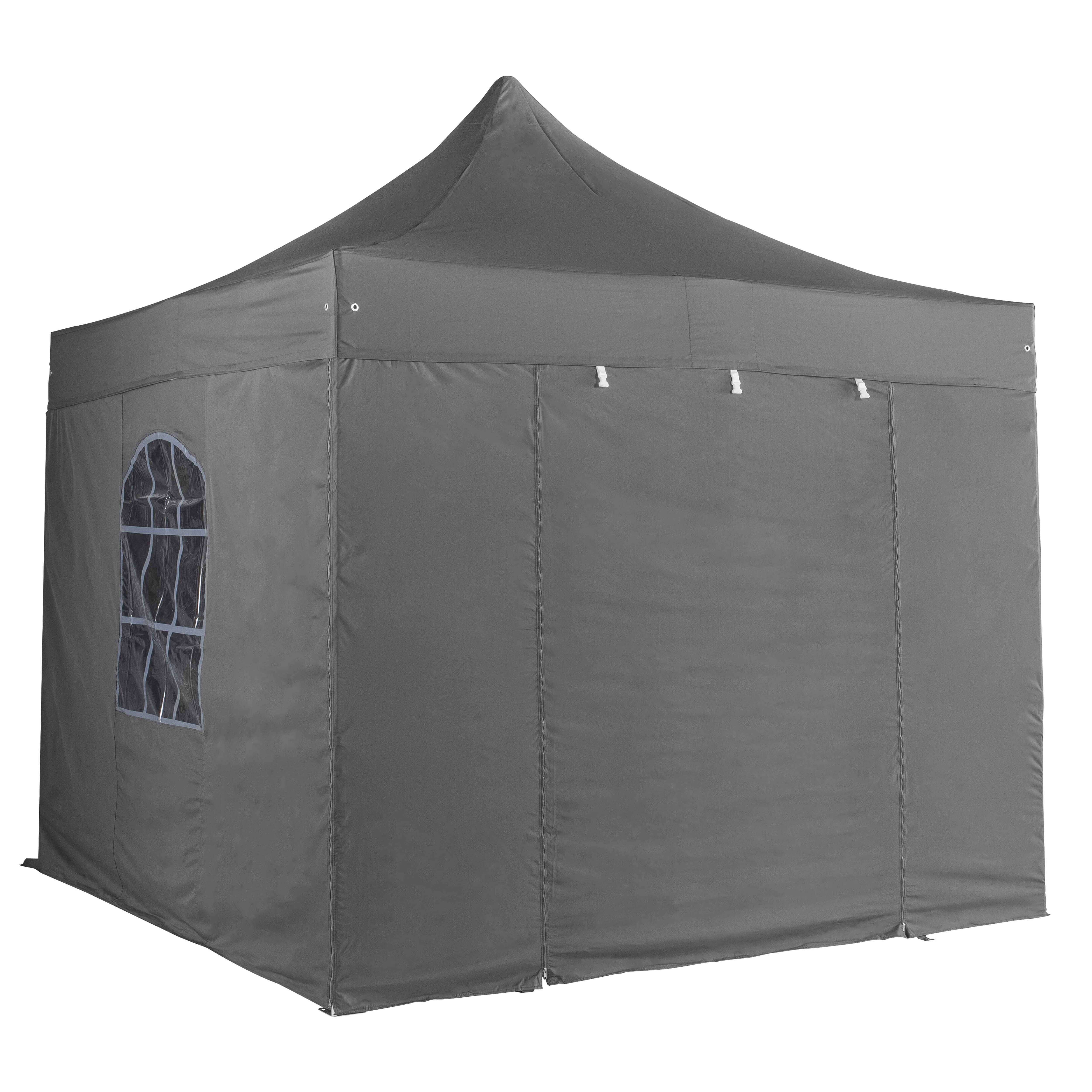 Oviala - Mur porte zippable pour tente pliante pro+ 50mm en 3m  gris  - Oviala - Image 2