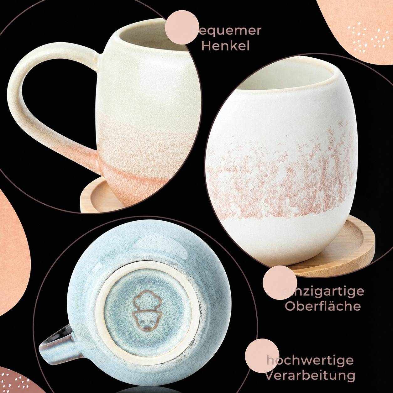 Tasse à Café Cappuccino avec Sous-Tasse - Image 3