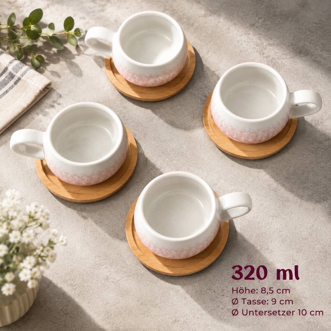 Tasse à Café Cappuccino avec Sous-Tasse - Image 7