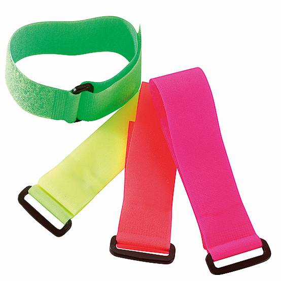 Kamer - 5 Bracelets auto-agrippants fluo avec passant jaune - Image 4