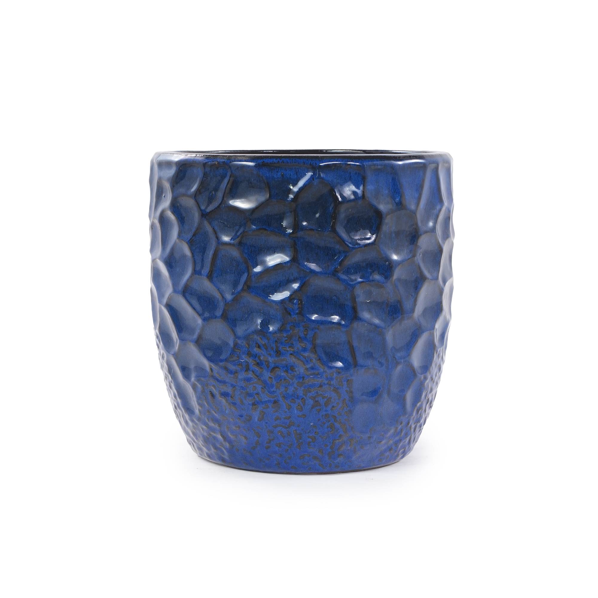 ComfortXL - Lot 4 pots de fleurs céramique Ø38/30/22,5/18 cm bleu marine intérieur extérieur - ComfortXL Outdoor Living - Image 6