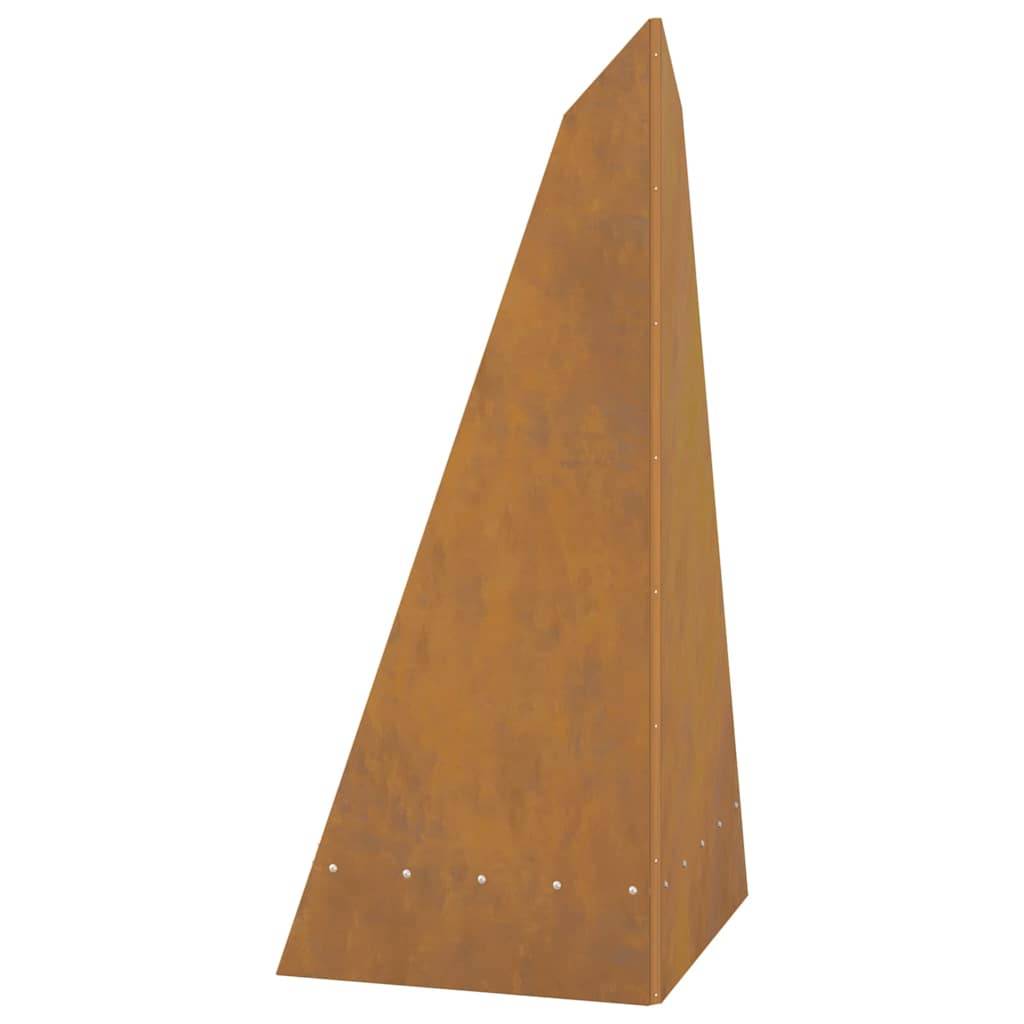 Cheminée de Jardin Design Acier Corten Foyer Extérieur Vertical 100 cm Marron – ComfortXL Outdoor Living - Image 7