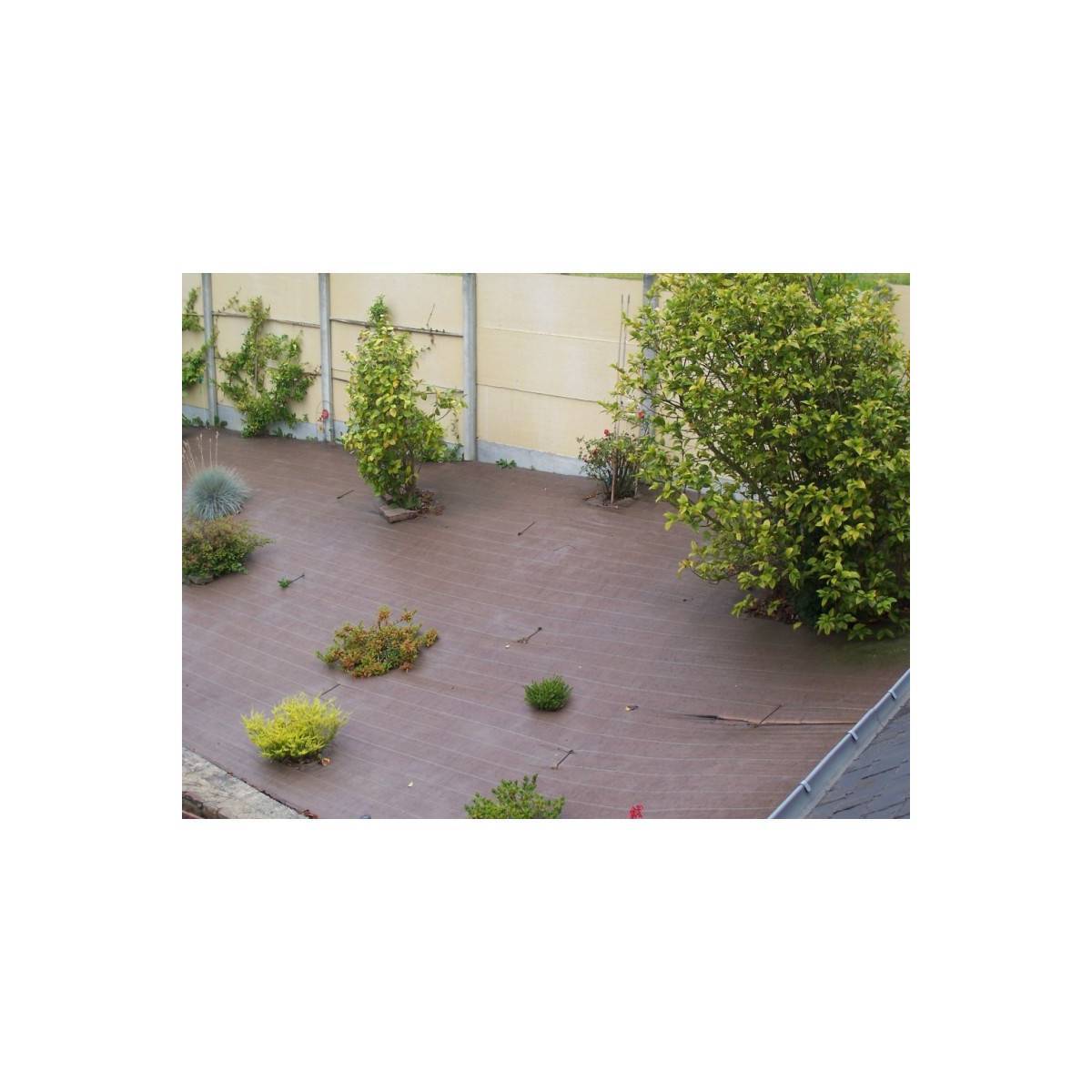 Vilmorin - Toile de paillage tissée 90 g / m² 1.6m x 20m marron - Image 1