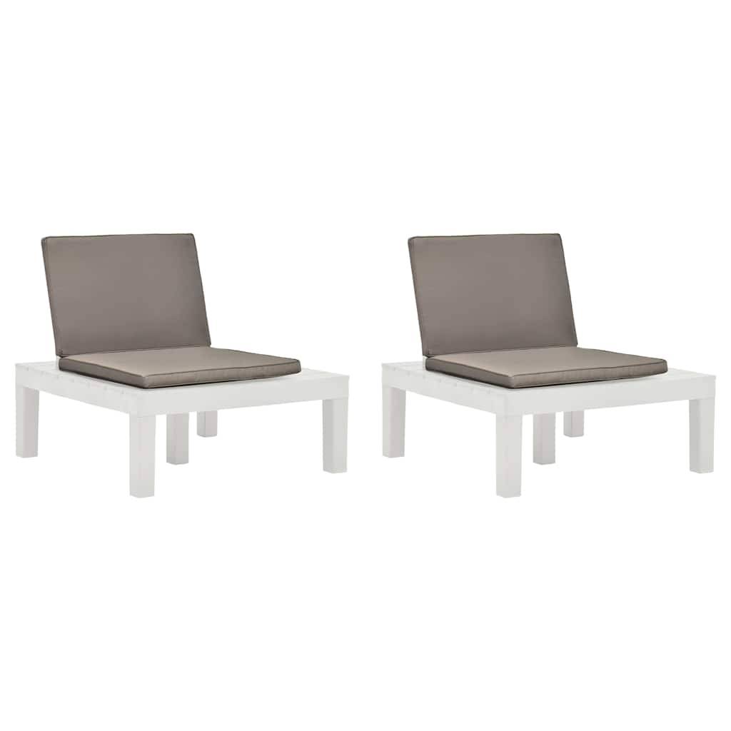 Prolenta Premium - Chaises de jardin plastique blanc 78 x 78 x 70 cm - Prolenta premium p3120.1 - Image 1