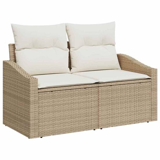 Vidaxl - Ensemble de Canapés avec coussin 5 pcs Beige polyrotin vidaXL 3346721 - Image 5