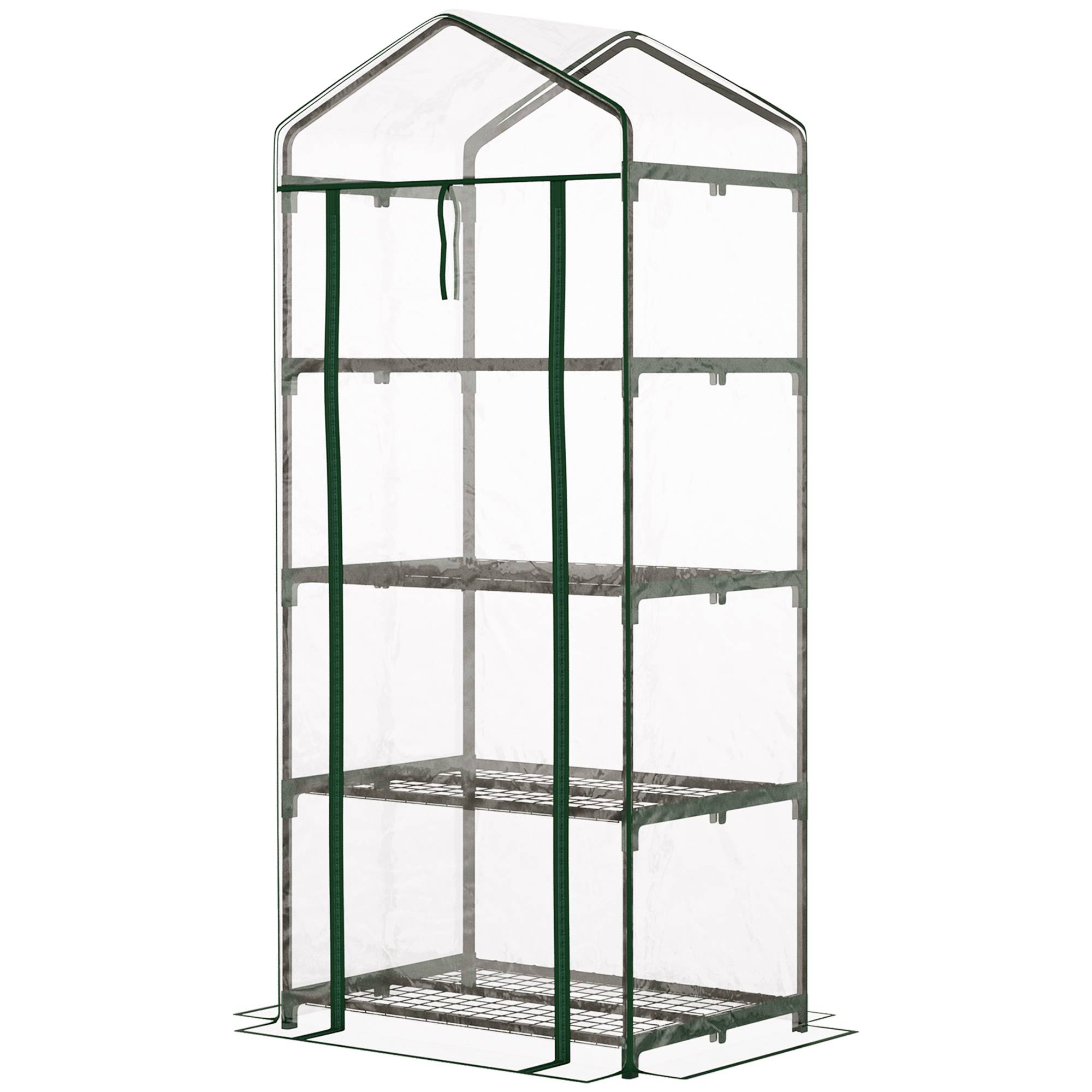 ComfortXL - Serre de balcon 4 niveaux acier 70 x 50 x 160 cm transparente pour plantes avec étagères - ComfortXL Outdoor Living - Image 2