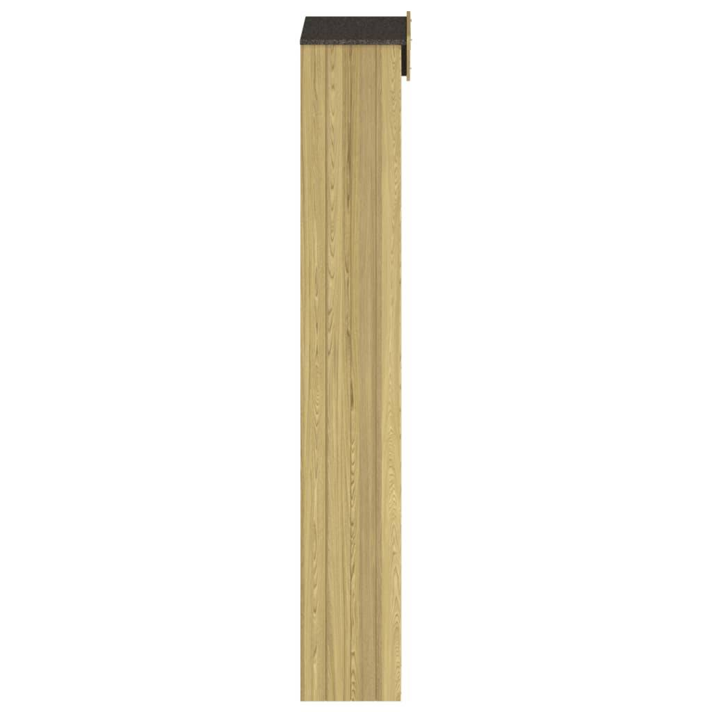 Helloshop26 - Abri de jardin cabane cabanon maison de stockage remise extérieur hangar outils robuste 87 x 33 x 222 cm Bois de pin imprégné marron - Image 3