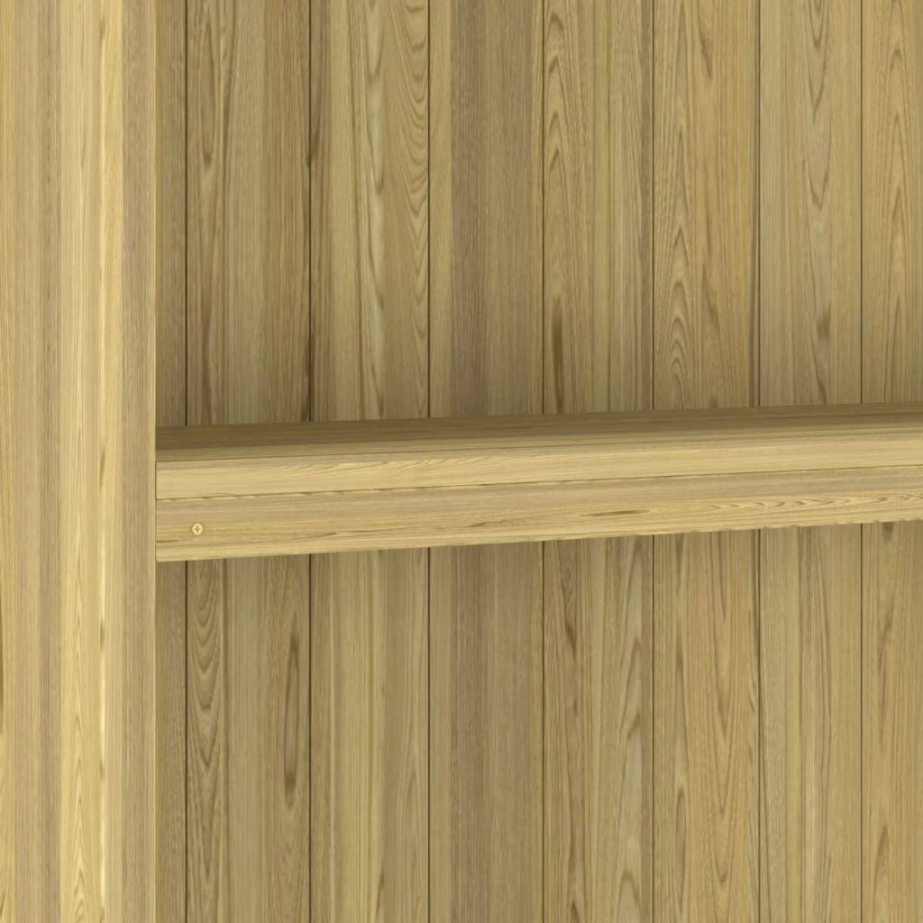 Helloshop26 - Abri de jardin cabane cabanon maison de stockage remise extérieur hangar outils robuste 87 x 33 x 222 cm Bois de pin imprégné marron - Image 5