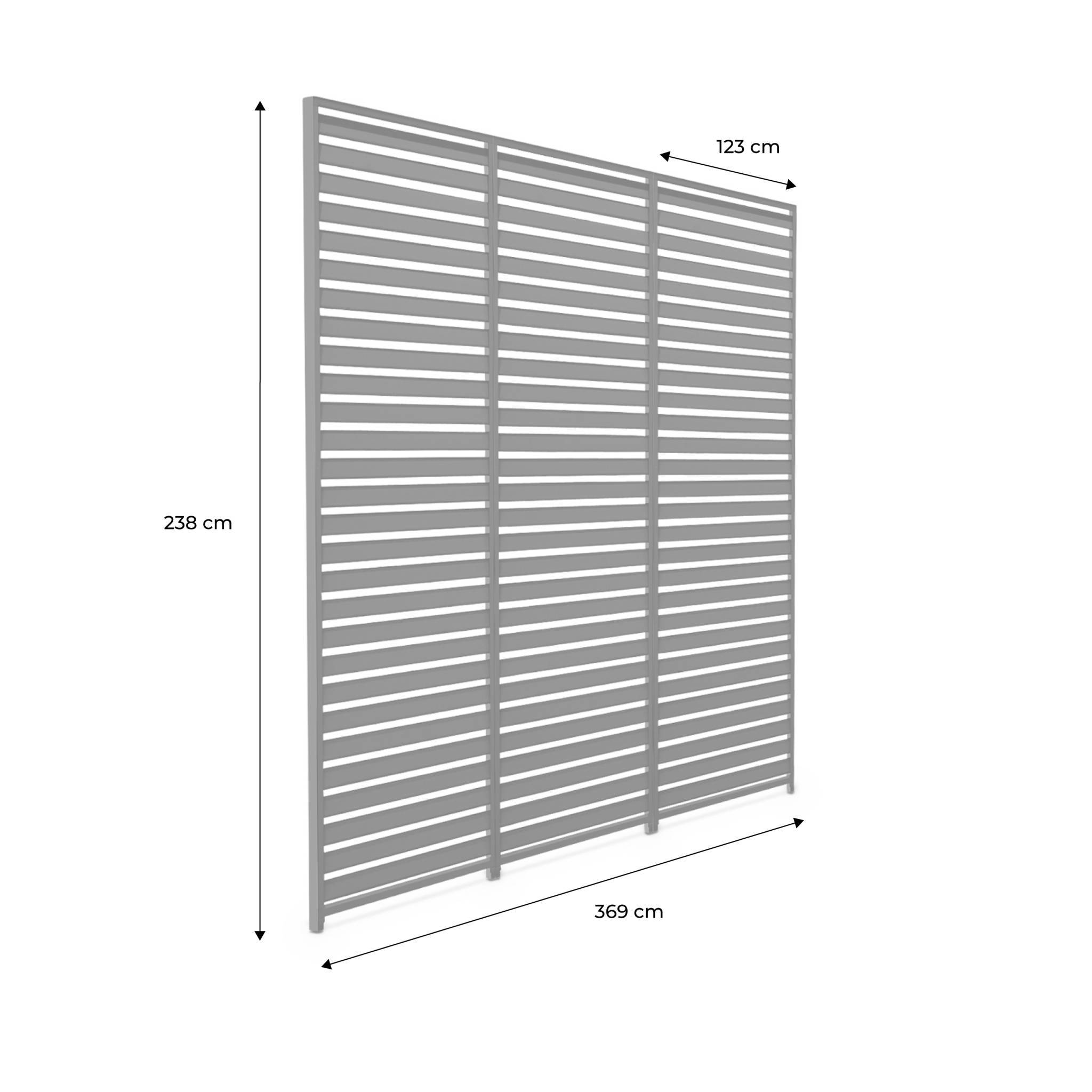 Lot de 3 persiennes beige 130cm pour pergola bioclimatique aluminium 4x3m Triomphe | sweeek - Image 4