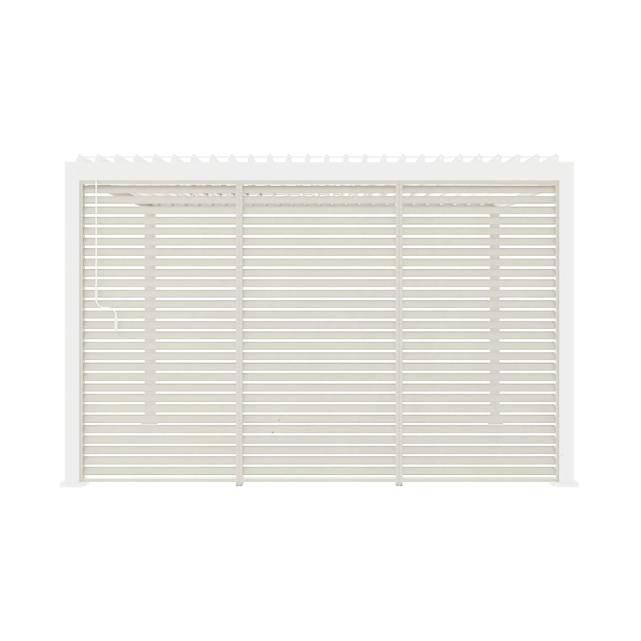 Lot de 3 persiennes beige 130cm pour pergola bioclimatique aluminium 4x3m Triomphe | sweeek - Image 1
