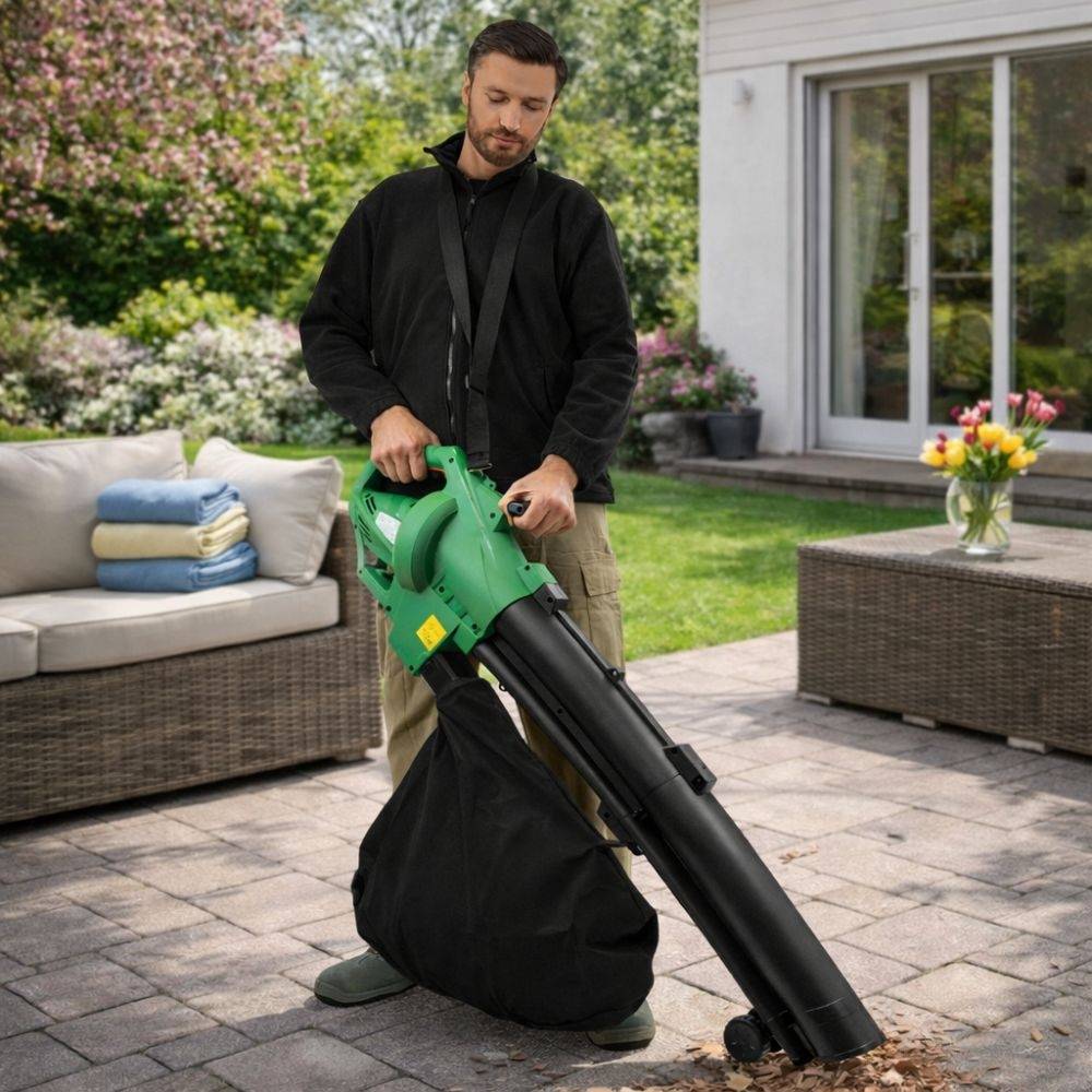 Sans Marque - Souffleur de feuilles filaire 3000W - aspirateur, broyeur - 270Kmh - 45L - TERRE JARDIN - Image 2