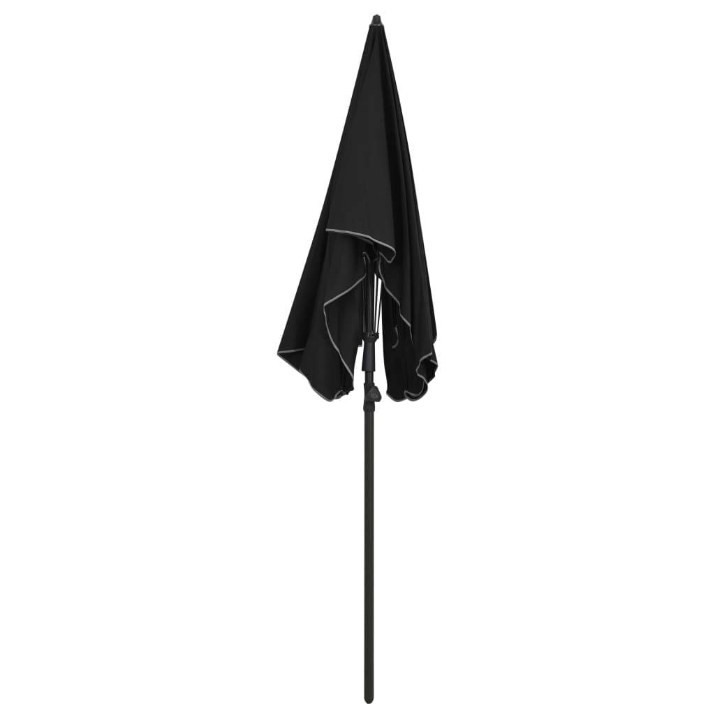 Parasol de jardin | Parasol d'extérieur avec mât 200x130 cm noir Maison Chic - Image 3