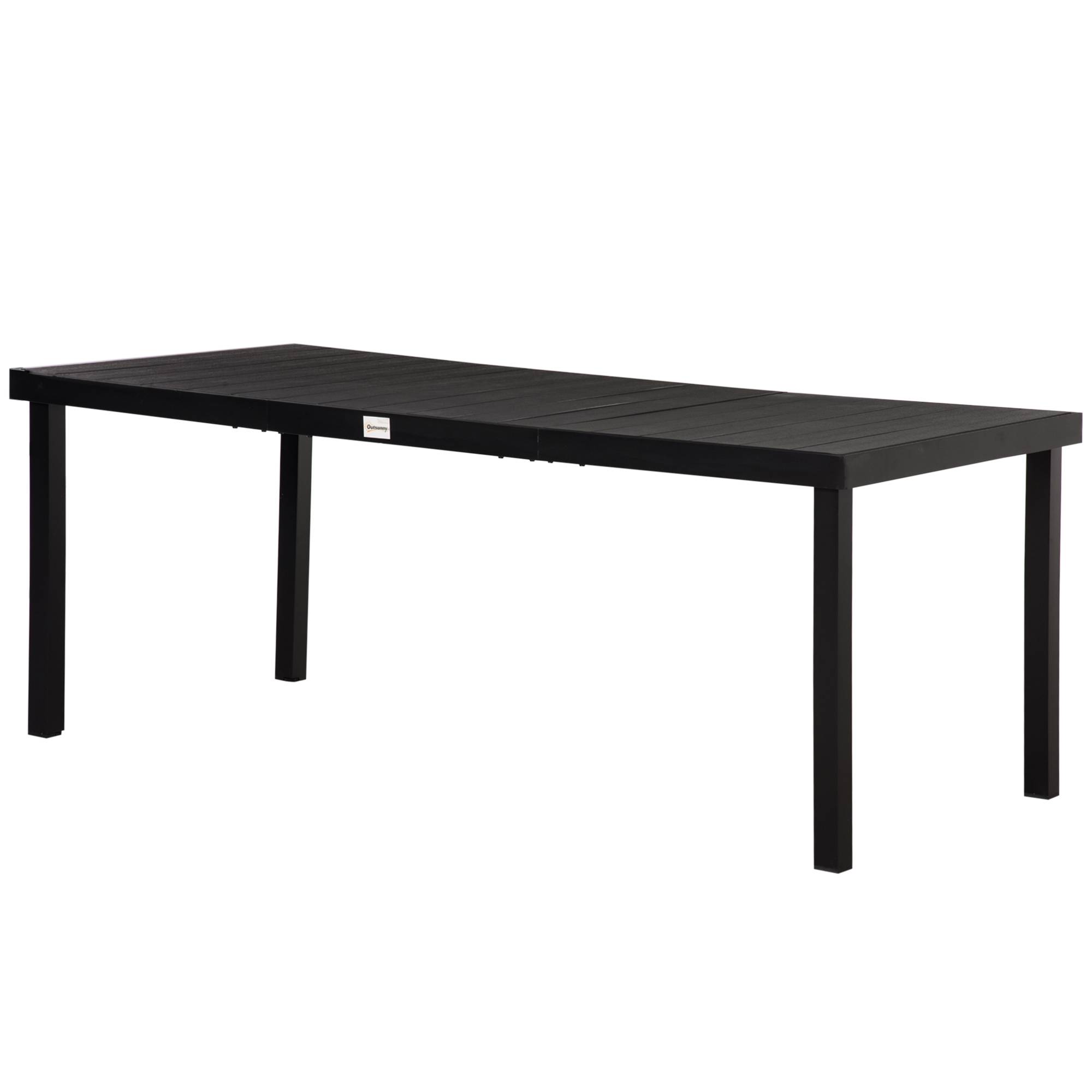 Table à manger de jardin pour 8 personnes, table de jardine en aluminium, pour patio, terrasse, 190 x 90 x 74 - Image 2