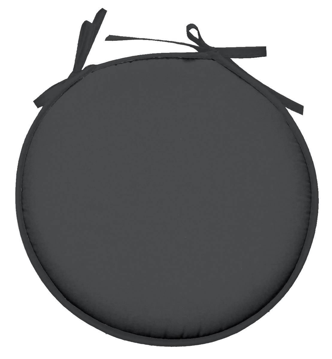 Galette de chaise ronde Unie Pop color 40 cm Anthracite - Image 1