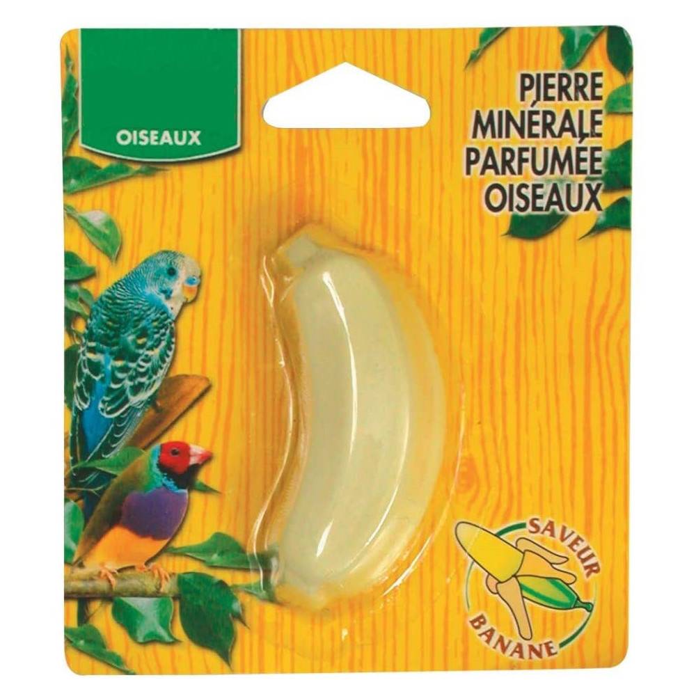 animallparadise - Une pierre minérale parfumée a la banane 21 g, pour oiseaux