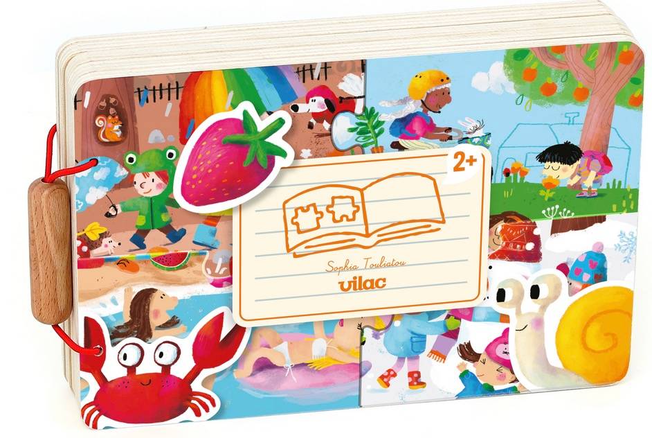 Vilac - Livre puzzle en bois - les 4 saisons - Vilac