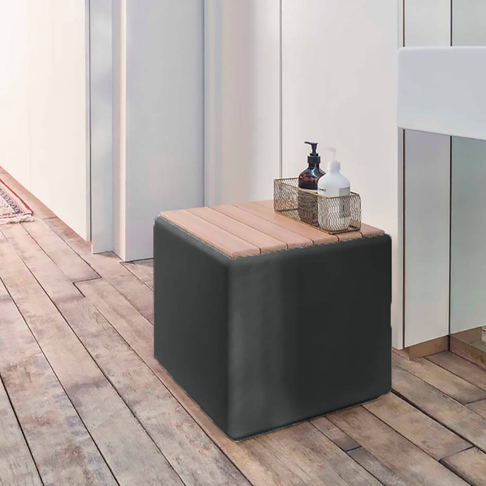Pouf coffre cubus wood - Image 2