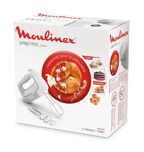 Moulinex - Batteur électrique 450w blanc HM450B10 Moulinex - Image 5