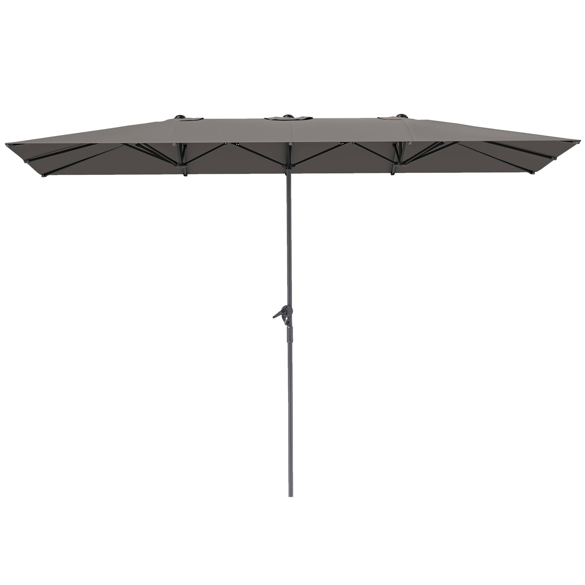 Maison Chic - Parasol de jardin extérieur, parasol double rectangulaire - 451x264x264cm Gris foncé fr270 - Image 2