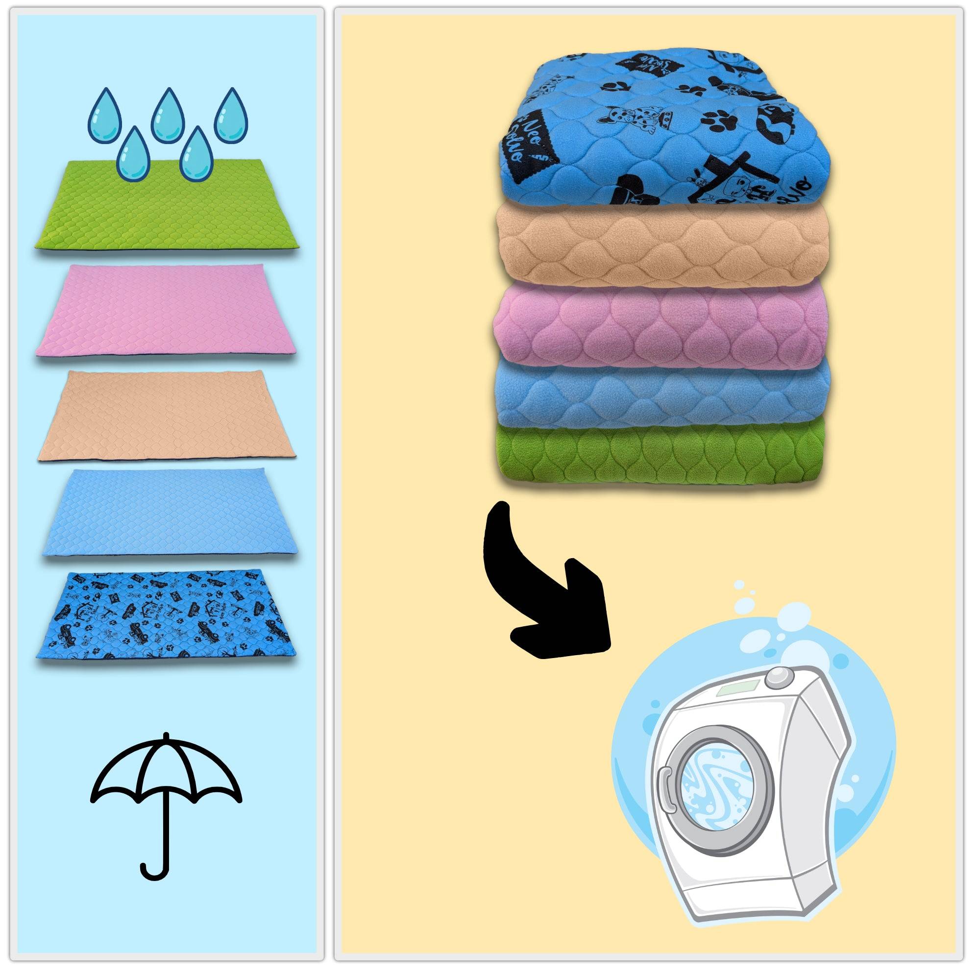 Lot de 2 - Tapis qui remplace la Litière pour Cochon d'Inde et Lapin  - Absorbant, Imperméable, Passe en Machine 105 x 70 cm - Neo Solvo - Image 3